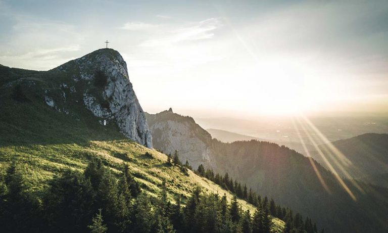 Gipfel des Latschenkopf in der Abendsonne